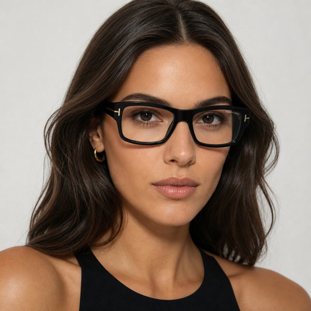 NEW Tom Ford FT5941-B 001 Shiny Black Sunglasses authentic